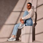 Zapatillas deportivas de ante gris con elevación de +8 cm para hombre